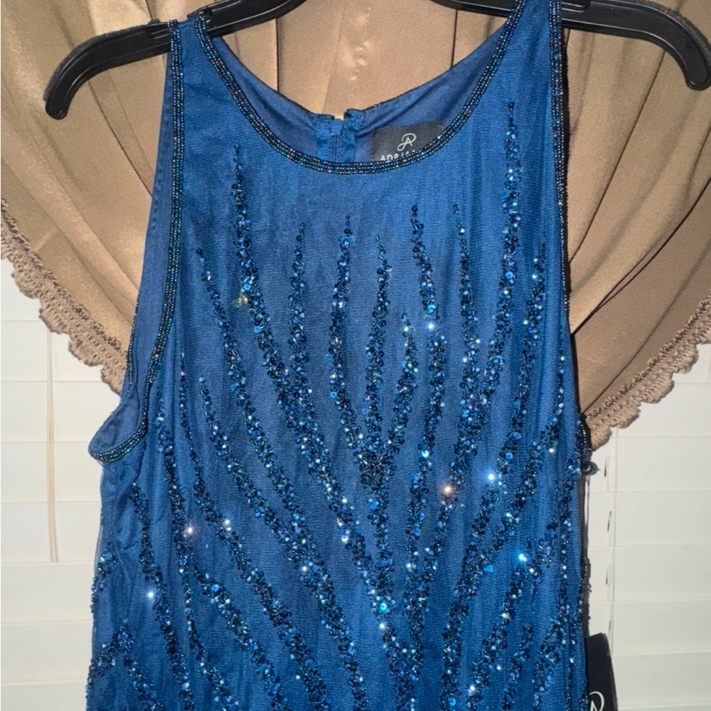 Elegant Blue Sequin Dress